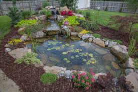 A Customer S Tranquility Pond Built By Living Waterscapes Located Near Greensboro Nc Kleine Wassergarten Teichlandschafts Hinterhof