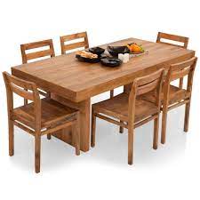 ⭐ buy dining table sets online @upto 60% off ⭐ choose from the wide range of wooden, modern & glass dining table set at best dining table set prices at hometown.in free shipping easy emi free assembly Buy Jordan Barcelona 6 Seater Dining Table Set Online In India Best Of Exports