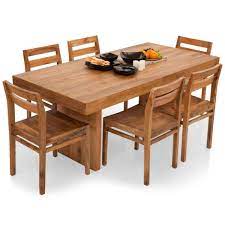 The table is made from mdf with okoume hardwood veneer.assembled size of dining table is 110*70*75cmhigh.3. Buy Jordan Barcelona 6 Seater Dining Table Set Online In India Best Of Exports