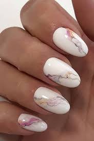 Doing a simple and pinterest nail art ideas at home, every woman should know and follow the sequence of all the necessary procedures you should start with the filing dry pinterest nail art ideas. 30 Pinterest Nails Wedding Ideas You Will Like Pinterest Nails Gentle Marble With Gold Accents Svet Almond Nails Designs Nail Art Designs Marble Nail Designs