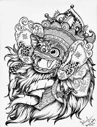 Pin By Lanna Creativefun On Drawings Barong Barong Bali Balinese Tattoo