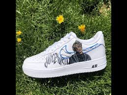 Juice Wrld Air Force 1s The Custom Movement In 2020 Nike Shoes Air Force Nike Fashion Shoes Custom Nike Shoes