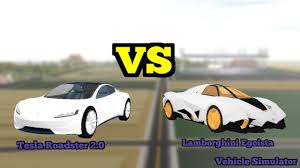 Lamborghini Egoista Vs Tesla Roadster 2 0 Vehicle Simulator Youtube