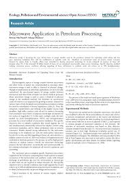 Refineries because of refinery processing gain. Pdf Microwave Application In Petroleum Processing