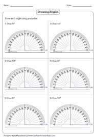 Measuring Angles And Protractor Worksheets Measuring Angles Drawing Angles Angles Math
