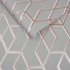 Archetype Grey Rose Gold Wallpaper Graham Brown Uk Rose Gold And Grey Bedroom Rose Gold Bedroom Wallpaper Rose Gold Wallpaper