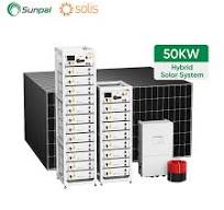 50KW Sistema Solar Trifásico Solis Inversor Para C&I