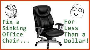 fix a sinking office chair for less than a dollar tutorial chair repair chair home depot adirondack chairs
