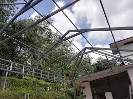 Fiber glass roofing sheets are used in car porch shed , providing appropriate light transmission and protection from sunlight and rain water , it becomes ideal choice for car porch sheds. Sk Roofing Work Car Porch Facebook