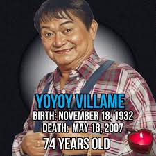 Remembering: YOYOY VILLAME Roman Tesorio Villame (November 18, 1932