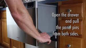 The drawer is now unlocked. How To Remove The The Front Panel Of The Fisher And Paykel Dishdrawer Youtube