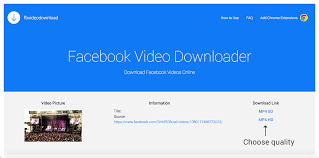 Fastvid is one of the best tools available online for downloading and saving facebook videos on your computers, tablets and mobile devices, beside from the app that let you save facebook videos on your mobile phones. Online Facebook Video Downloader