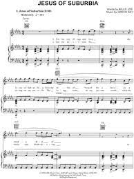Green Day Jesus Of Suburbia Sheet Music In Db Major Download Print Sku Mn0049985