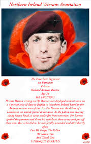 Remembered with Dignity and Honour. On this day during Op Banner. Lest We  Forget The Fallen We Salute You And Thank You 😔😔😔