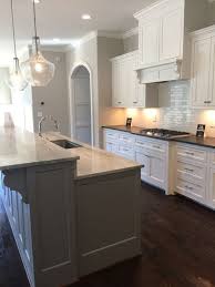Sw Alabaster Cabinets Mystic Grey Satin Brushed Granite Perimeter Countertops Sea Pearl Island White Kitchen Design Kitchen Design Kitchen Renovation