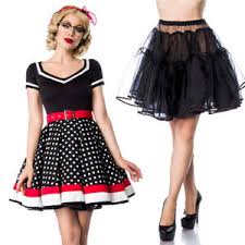 Faites vos choix de robe jupon parmi les produits de nombreuses marques et dressystar ds1956 robe à 'audrey hepburn' classique vintage 50's 60's style à mancheron noir à pois. 50er Annees Pin Up Vintage Rockabilly Robe Bal Retrokleid Jupon Rock Ebay