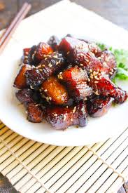 Braised Pork Belly Has A Perfectly Balanced Sweet And Savory Flavor The Texture Of The Slow Cooked Pork Is So Braised Pork Belly Pork Belly Recipes Pork Belly