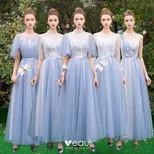 Nos robes de demoiselle d'honneur sont disponibles dans une sélection de teintes magnifiques, ce qui rend facile d'organiser une belle palette. Chic Belle Remise Bleu Ciel Robe Demoiselle D Honneur 2019 Princesse Appliques En Dentelle Ceinture Longue