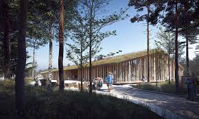 Museum Roof In Norway Held Up By A Forest Of Columns Norwegian Architecture Museum Norway Forest
