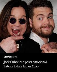 Jack Osbourne has paid tribute to his late father Ozzy via social media. On  Instagram this morning (August 6), the 39-year-old, the youngest of Ozzy  and his wife/manager Sharon's three children, made