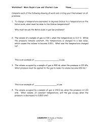 It provides an example that illustrates the concept of. Boyle S Law And Charles Law Worksheet