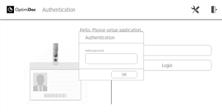 If another user is currently logging onto the machine, a notification message appears. Authentication