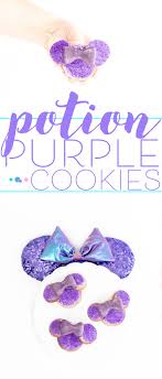 Potion Purple Mickey Cookies Recipe Purple Cookies Best Cookie Recipes Minnie Mouse Cookies