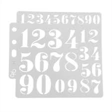 Mojoyce Plastic Numbers Painting Template Diy Cake Coffee Decor Spray Mold Stencil Walmart Com Walmart Com