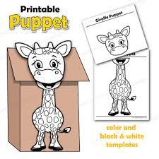 It is traditionally considered to be one species, giraffa camelopardalis, with nine subspecies. Giraffe Craft Activity Printablepaper Bag Puppet Template Tpt