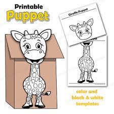 Giraffes are weird and beautiful creatures. Giraffe Craft Activity Printablepaper Bag Puppet Template Tpt
