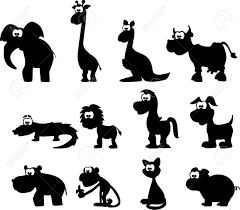 Cartoon Silhouettes Of Animals Cartoon Silhouette Animal Silhouette Silhouette