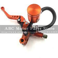 Hydraulic Clutch Lever For Ktm Dirt Bike Pit Bike With Mirror Mounts Brake Lever Motorcycle Motocross Cnc Oil Cup Orange Col Pit Bike Mirror Mounted Motocross
