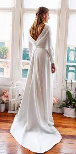 30 Simple Wedding Dresses For Elegant Brides Modest Wedding Dresses Modest Wedding Dresses With Sleeves Wedding Dresses Satin