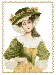 Skeleton lady cross stitch pattern. Victorian Lady Cross Stitch Pattern By Crosstitch Com Crosstitch Com
