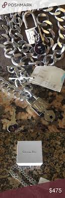 New Christian Dior Padlock Lock Key Necklace Dior Jewelry Necklace Key Necklace Dior Jewelry