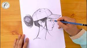 pin by hd drawing academy on drawing for beginners cap girl drawings drawing for beginners