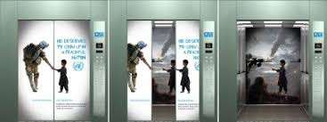 Office Branding Wall Stairs Lift Elavator Floor Office Branding Print Ads Locker Storage
