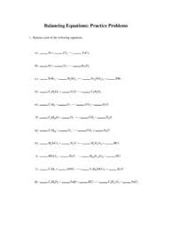 Click here to get an answer to your question balancing equations practice worksheet answers in 10 class. Balancing Equations Practice Problems North Allegheny Balancing Equations Practice Problems North Allegheny Pdf Pdf4pro