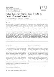 Customary law pháp luật tập quán. Pdf Native Customary Rights Does It Hold The Future Of Sarawak S Natives