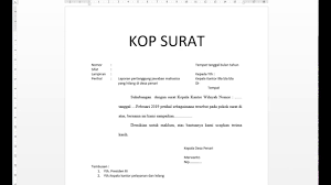 Contoh dan cara membuat surat pengumuman. Tutorial Cara Membuat Surat Dinas Menggunakan Tabel Youtube