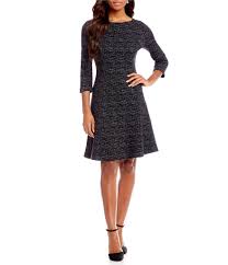 Imnyc Isaac Mizrahi Boat Neck 3 4 Sleeve Dress