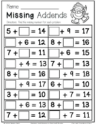 First Grade Math Worksheets First Grade Math Worksheets First Grade Worksheets Missing Addend