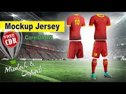 Download Desain Jersey Bola Dengan Mockup Jersey Di Coreldraw Free Mockup Jersey Youtube PSD Mockup Templates