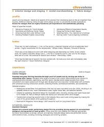 Resume Examples Interior Design Interior Design Resume Interior Design Resume Template Free Resume Samples