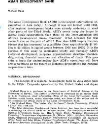 Founded in 1966, the asian development bank's (adb) headquarters are in manila, philippines. Asian Development Bank International Organization Cambridge Core