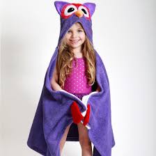 You can also buy hooded bath towels with fun animal ears and colors, and some for babies too. Zoocchini Kids Plush Terry Hooded Bath Towel Olive The Owl