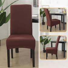 If you're worried about finding a. Stretch Dining Chair Slipcovers Xl Oversized Removable Washable Soft Spandex Extra Large Dining Room Chair Covers For Kitchen Hotel Table Banquet Pack Of 4 Large Brown Buy Online At Best Price In Uae