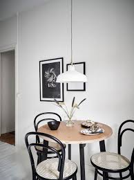 Striking Monochrome Kitchen In A Warm Gothenburg Apartment Curate Display Nordic Interiors And Lifestyle Blog Small Round Kitchen Table Small Dining Table Small Kitchen Tables