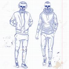 You can draw it whit colors and add more details. Man Wearing Hoodie Drawing