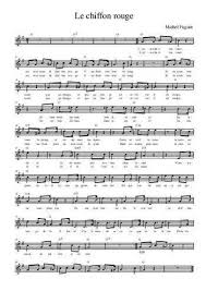 Le Chiffon Rouge Partition Gratuite Partition Accordeon Partitions Gratuites Partitions De Chansons